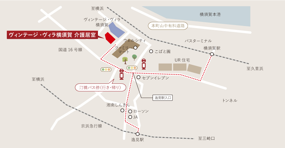 トレクォーレ横須賀マップ